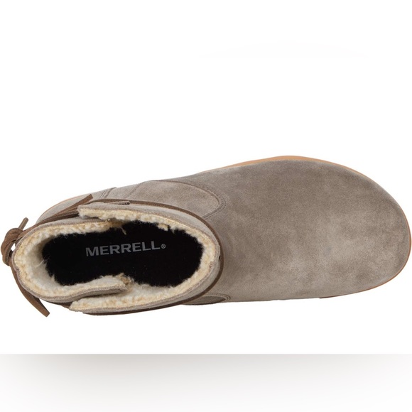 Women- Boots Merrell Juno Bluff Polar Waterproof Boulder-AUTHENTIC NEW w DEFECT - Picture 3 of 11